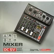 VK04 Keverőpult 2 mono/1 sztereo csatorna,USB Audio interface, Bluetooth, 16DSP effect