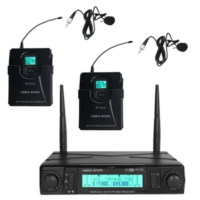 JRU-602/LT-4A/PT-51C UHF zsebadós mikrofon szett 2 db csíptetős mikrofonnal