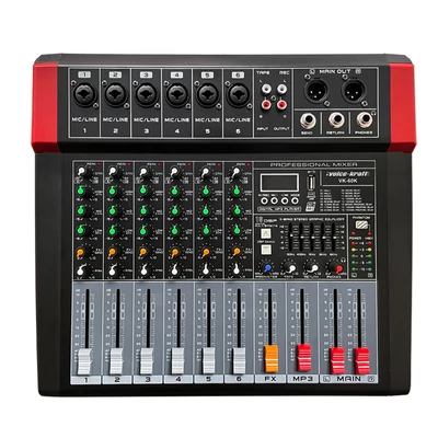 VK-60K Powermixer, 2x150W/4Ohm, USB Audio interface, Bluetooth