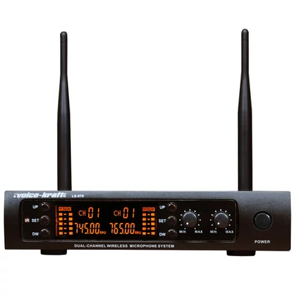 LS-970 UHF zsebadós mikrofon szett 2 db csíptetős mikrofonnal