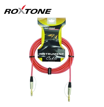 TGJJ100L3-TRD 6,3 Jack - 6,3 Jack professzionális gitárkábel, 3m (transparent piros)