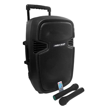 LK-1679-12G2 12" 80/200W akkumulátoros hangfal, 2 Mikrofon, MP3, Bluetooth