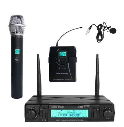 JRU-602/HT-51C/LT-11A/PT-51C UHF mikrofon szett, kézi és csíptetős mikrofonnal