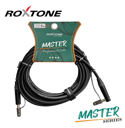 MGJJ170L6-BK Master series 6,3 Jack - 6,3 pipa Jack professzionális gitárkábel, 6m (fekete)